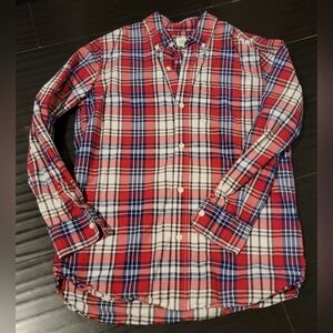 GAP Red and Blue Plaid Kids Button-Down Shirt